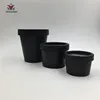 50ml 100ml 200ml PP Empty Black Color Hairwax Cosmetic Container with Inner Lids and Caps