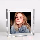 Factory outlet 3" 4" 5" Clear Square Acrylic Photo Picture Frames with Magnets