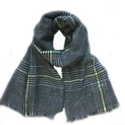 Party Autumn vintage soft Viscose Rayon long Tartan madras plaid Scarf plaid viscose scarf