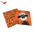 Custom print logo pre folded halloween paper napkin raw material