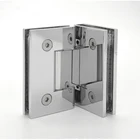90 degree double glasses soft closing bathroom door glass hinge