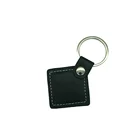 Access Control Keychain Embossed Custom Printing HF RFID Leather Key Fob