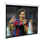 120 inch 16:9 format Manual projection screen Drop Down White Fiberglass Fabric Projector Screen with auto-locking