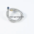 Line Faucet Connector Hose Stainless Steel Braided Water Supply Line 3/8" Female Compression Thread X 1/2"