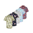 Latest style wholesale short sleeve cotton printing casual hawaiian shirts for men