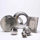 Modern gift silver plating china ceramic home decoration pieces luxury home decor vases