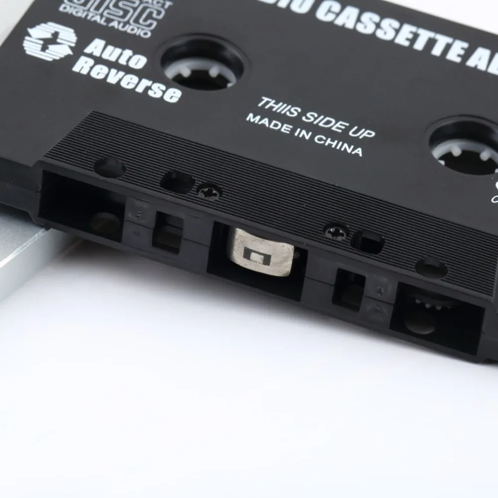 Car Cassette Tape Adapter Converter 3.5mm Jack Plug Cassette Adapter for Radio MP3   4 4S iPod Touch Nano CD MD Black