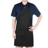 Black women cooking chef bib apron with 2 pockets adjustable kitchen aprons