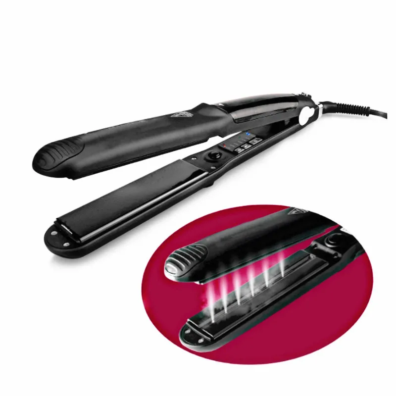 2017 Hot Sell Flat Iron Custom Professional Tourmaline Fast Ceramic Steam Hair Straightening