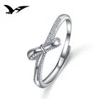 china White gold plated zircon cz diamond 925 sterling silver adjustable open rings