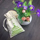 Screen Printed Cotton Drawstring Pouch and Canvas Bags Promotional Cotton Drawstring Bag With Logo