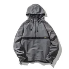 Customized Nylon Black 1/2 Zip Windproof Pullover Outdoor Jaket For Men Wholesales