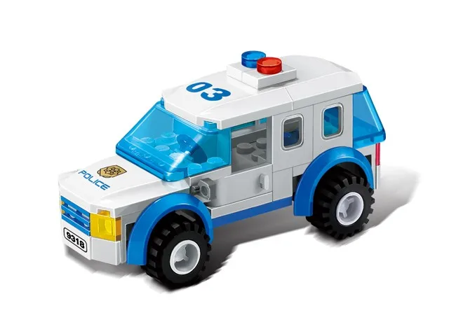 870 pcs abs safe material police station toy game educational