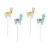 8ct Colorful Alpaca Paper Picks Birthday Wedding Sticks Art Toothpicks Cupcake Cake Toppers Signs Party Decoration lamb