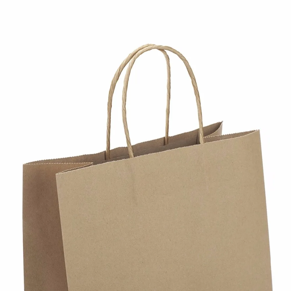 brown kraft paper bags - gift bags with handles