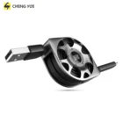 2018 Retractable 2in1 usb cable micro/type-c/8 pin for iphone