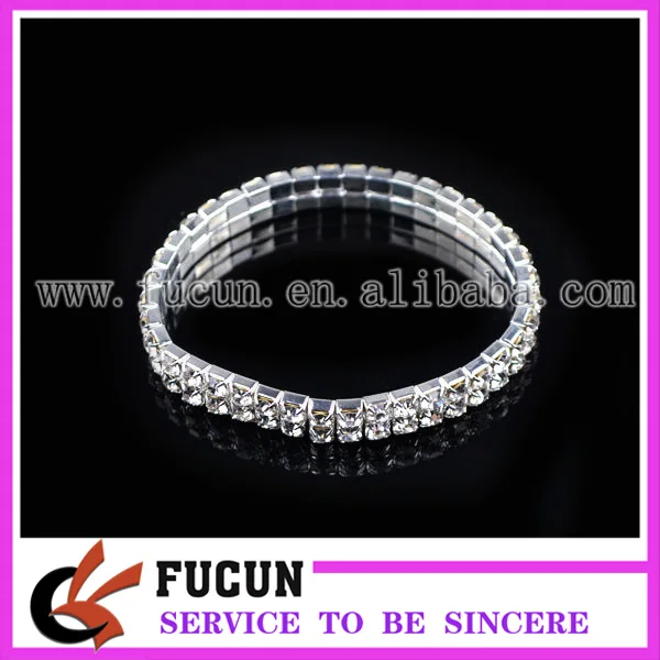 2 rows elastic rhinestone bracelet.jpg