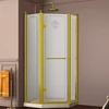 Diamond Corner Complete Fiberglass Shower Stalls with Glass Doors