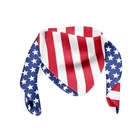Low Price 100 Pure Cotton 22x22 Inches American Flag Bandana Custom Bandana For Outdoor