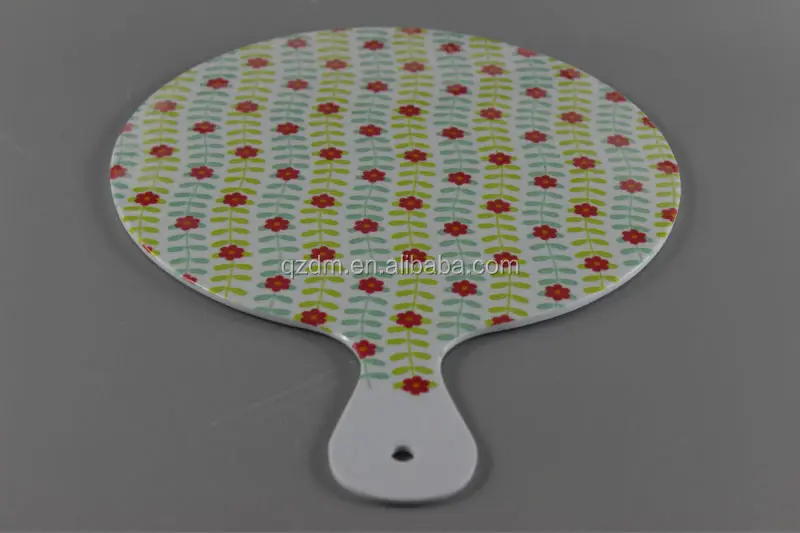 Food Grade Round Melamine Cutting Board With Handle