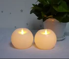 Handmade Candles Led LED Dancing Wick Ball Shaped Candles for Christmas Decoration