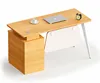 Cheap Price Office Furniture Metal Legs MDF Wood Manager Office Desk Executive Office Table with Attached Cabinet