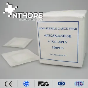 high quality pure cotton gauze swab