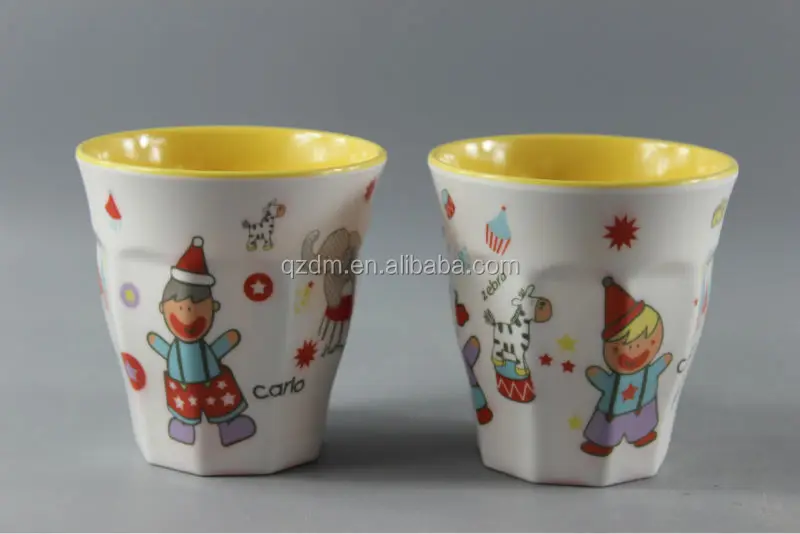 Double Color Melamine Cups And Mugs For Kids
