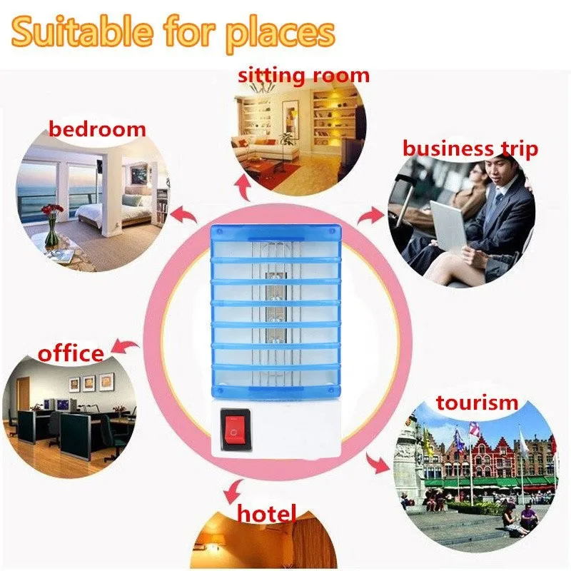 Hot Sale New Mosquito Fly Bug Insect Trap Zapper Eco-Friendly Rechargable LED Electric Mosquito Killer Night Repellent Lamp