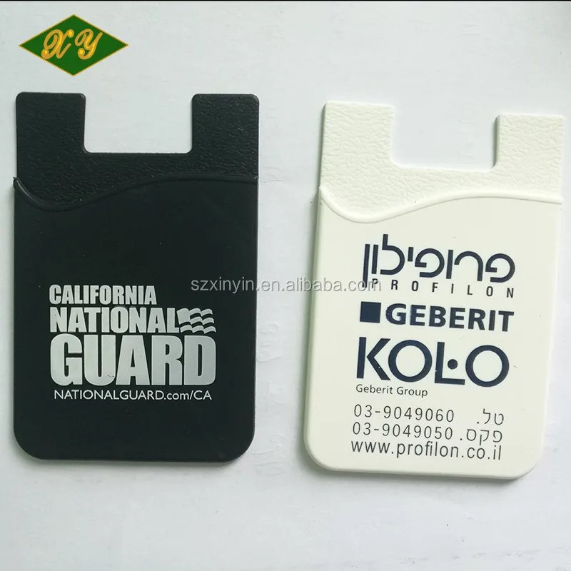 oem color mobile phone card holder,silicone id card holder