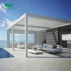 Remote control motorized rainproof deck roof louvre shutter