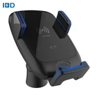 2019 new trending qi fast wireless charger mount wireless car charger for car with Phone Holder