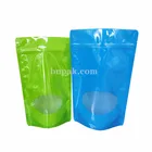 Heat seal custom logo plastic bag with clear window for washing powder Laundry liquid packaging