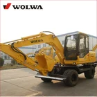 China Made 8T Mini Wheel Hydraulic Excavator DLS880-9A for Sale