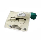 Custom made silk screen printed microfiber glasses cleaning cloth