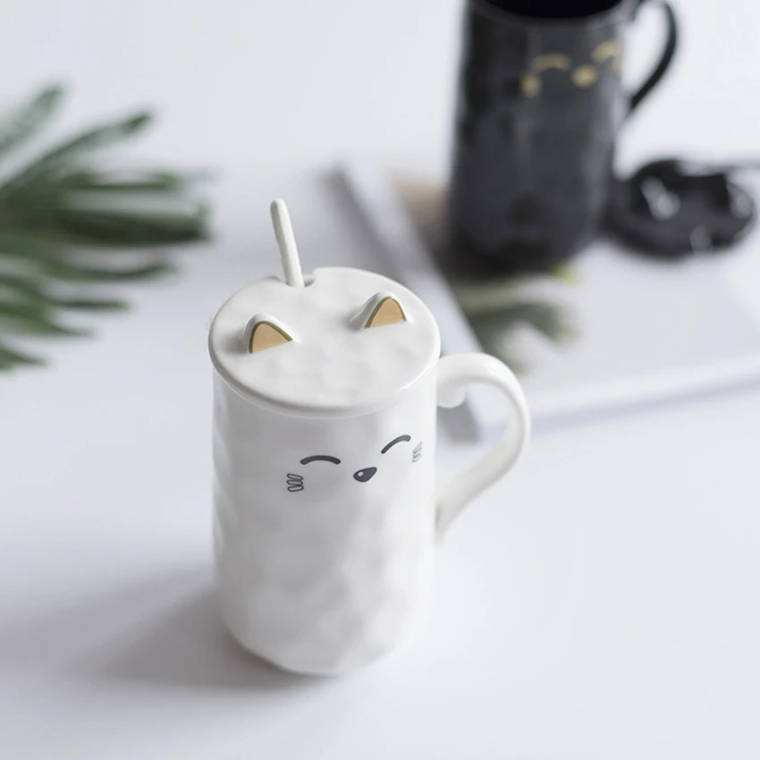 ceramic cat coffee mug