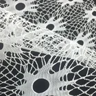 100% polyester white stiff mesh flower design tulle fabric