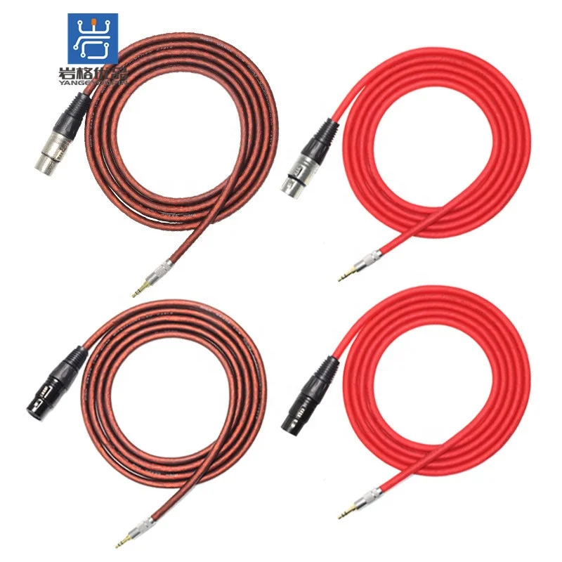 3.5 mm to XLR single Cannon Head for 3.5 microphone wiring fittings of Karaoke Live Broadcasting Network connection cable - ANKUX Tech Co., Ltd