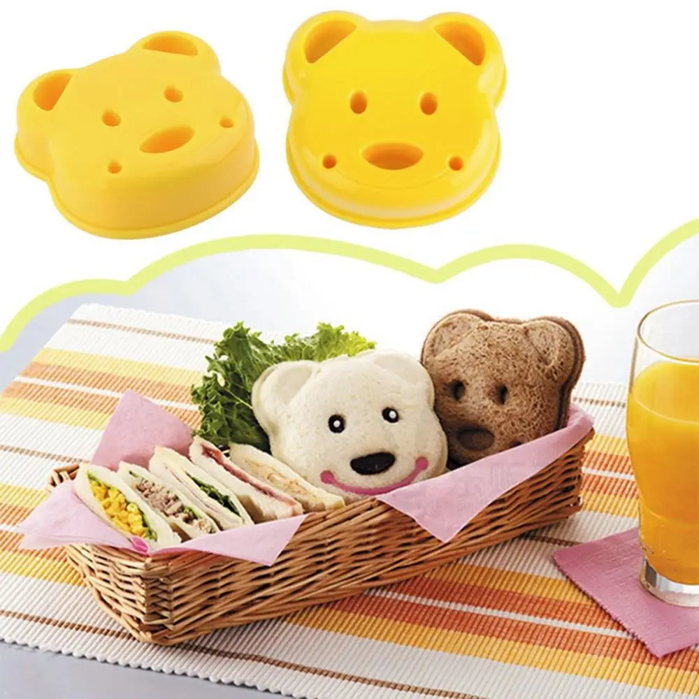 2015 new Home DIY Cookie Cutter Plastic Sandwich Toast Bread Mold Maker Cartoon Bear cake mold cooking tools