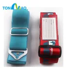 Customized brand logo luggage travel bag belt strap with detachable buckle