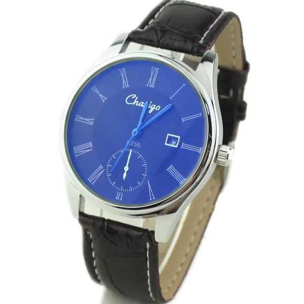Relojes Mujer 2015 Blue Glass Women Fashion Luxury Brand Leather Strap Quartz Watch Ladies Analog Date Sports Wrist Watches