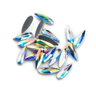 3.3*10mm Long Teardrop Shape Hot fix Stones Clear Color Flatback Unique Shape Rhinestones Decoration for Shoes and Handbags