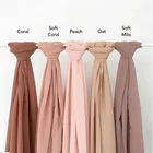 Wholesale silk chiffon quality scarf for women solid Plain 50 colors can be Muslim hijab Scarf women