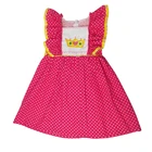 red and white polka dots wholesale boutique children clothing girls party wear baby dress