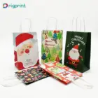 Wholesale recycled christmas craft paper gift party bags in bulk