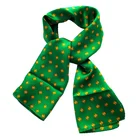 custom hand print 100% silk green scarves long for lady