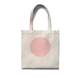 2018 cheap summer cotton tote bag plain canvas bag with printed