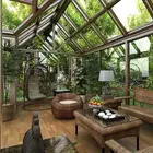 Wind Resistance Garden Lexan Polycarbonate Sheet Garden Greenhouse with Tempered Glass
