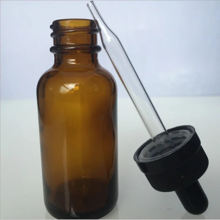 30ml boston round glass essential oil bottles with dropper