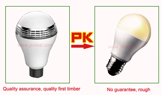 JK102 best 5w led light speaker wifi bluetooth bulb lamp controlled by phone